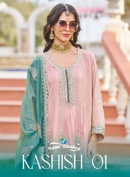 Kashish 1 By Your Choice Heavy Chinon Readymade Suit Wholesale Online
