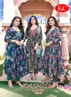 Kashish By Navkar Alia Cut Rayon Printed Kurti With Bottom Dupatta Wholesale Shop In Surat