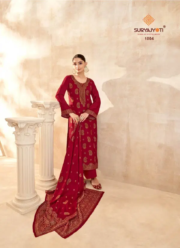 Kashish Pashmeena Vol 1 By Suryajyoti Dress Material Suppliers In India