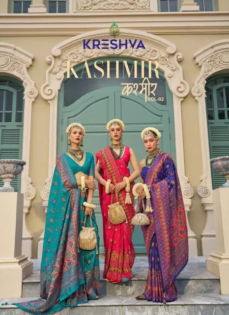 Kashmir Vol 2 By Kreshva Banarasi Silk Wedding Wear Saree Wholesale In India