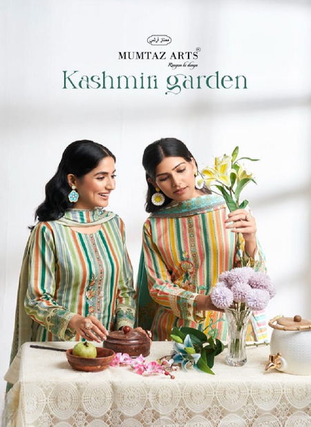 Kashmiri Garden By Mumtaz Lawn Cotton Printed Embroidery Dress Material Wholesalers In Delhi Catalog