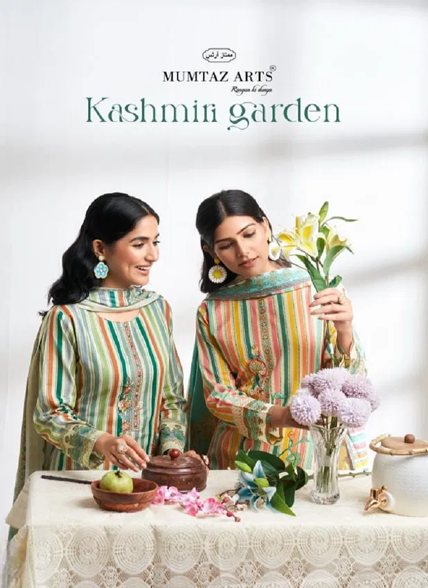 Kashmiri Garden By Mumtaz Lawn Cotton Printed Embroidery Dress Material Wholesalers In Delhi