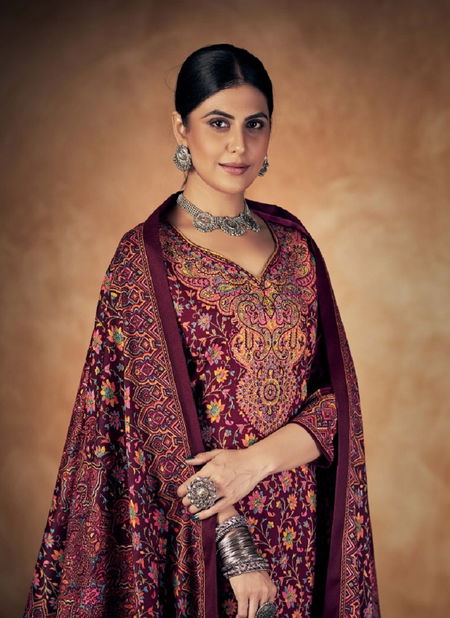 Kashmiri Kali By Romani Pashmina Dress Material Catalog Catalog