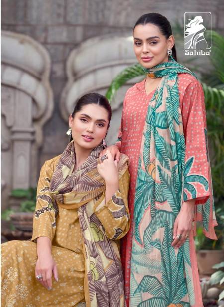 Kashvi By Sahiba Embroidery Printed Cotton Dress Material Wholesale Shop In Surat