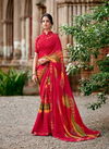 Kashvi Jasleen Fancy Wear Georgette Ethnic Wear Printed Saree Collection