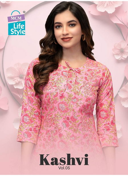 Kashvi Vol 5 By Mcm Printed Cotton Ladies Top Wholesale Market In Surat
 Catalog