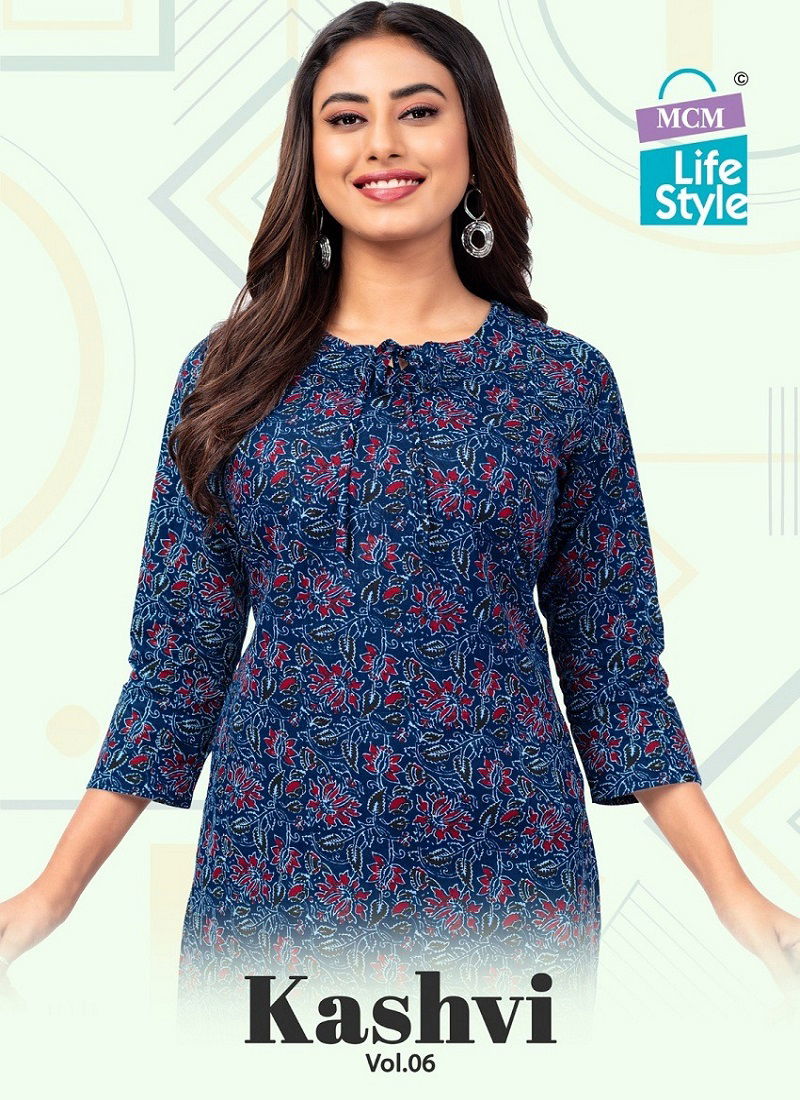 Kashvi Vol 6 By Mcm Printed Cotton Ladies Top Wholesale Shop In Surat
 Catalog