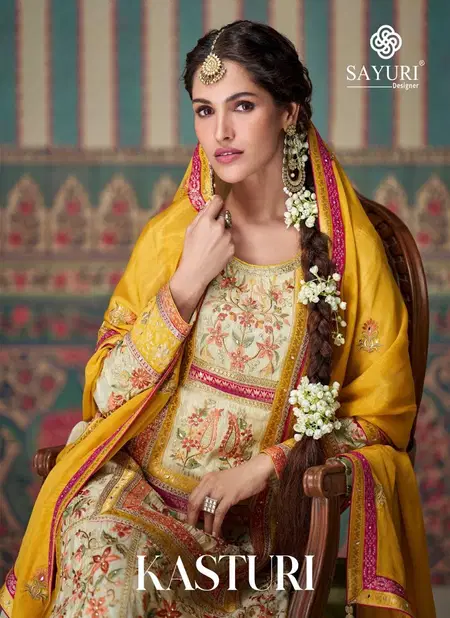 Kasturi By Sayuri Designer Simar Silk Readymade Suits Wholesale Online Catalog