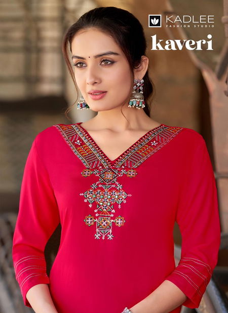 Kaveri By Kadlee Heavy Rayon Embroidery Kurti With Bottom Wholesale Market In Surat
 Catalog