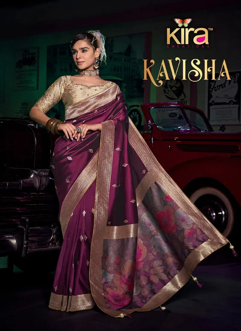 Kavisha By Kira Pure Silk Designer Wear Saree Wholesale Market In Surat