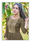 KAVYANSIKA PIXCEL VOL-1 Latest Fancy Designer Heavy Ethnic Wear Rayon Embroidered Kurtis Collection