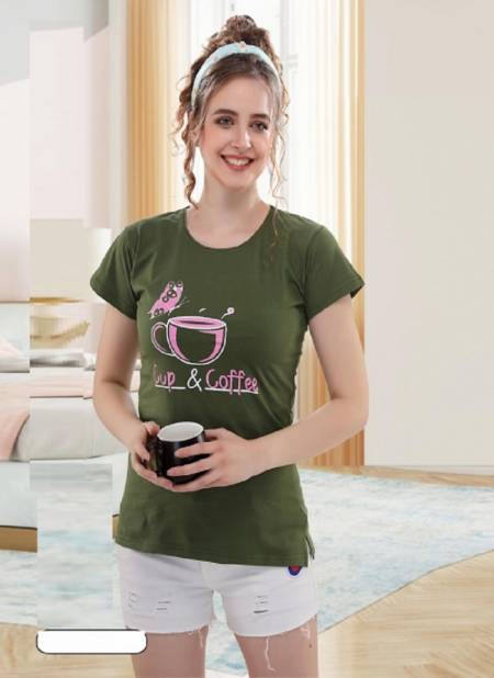 Kavyansika Side Cut 2181 Casual Wear Hosiery cotton T-shirt Collection
