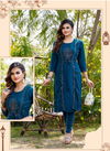 Kaya Velvet Fancy Wear Rayon Stylish Designer Kurti With Jacket Collection
