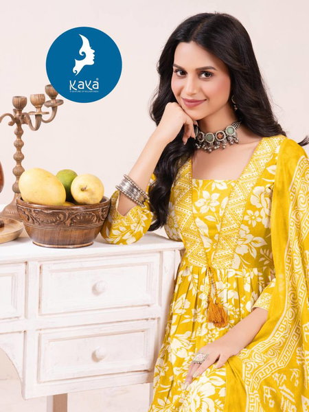 Heeravati 3 By Kaya Cotton Printed Kurti Bottom With Dupatta Wholesale In India
