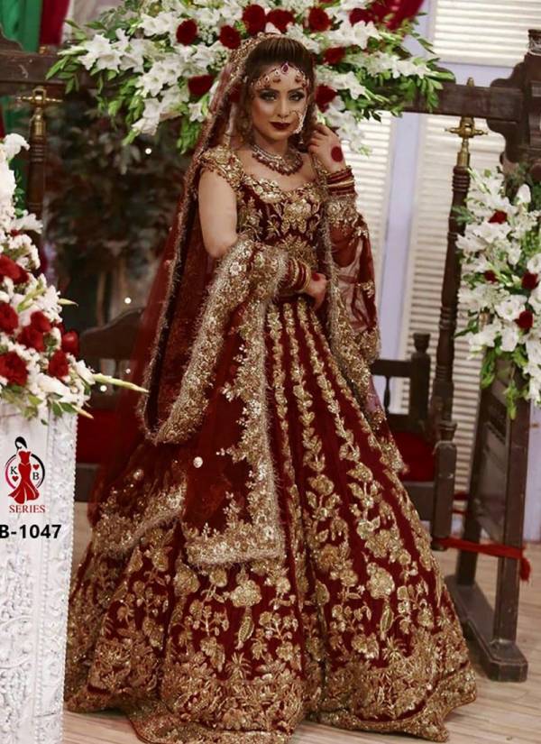 Kb 1047 Bridal Wedding Wear Designer Heavy Work Lehenga Collection