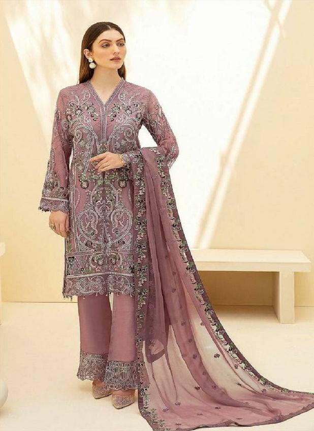 Kb Super Hit 541 Heavy Festive Wear Georgette Embroidery Pakistani Salwar Kameez Collection