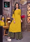Kc Tyohar 2 Fancy Festive Wear Heavy Rayon Printed Kurti With Bottom Sharara Collection