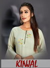 Kd Kinjal Latest Designer Work Casual Wear Cotton Slub Kurtis With Pant Collection 