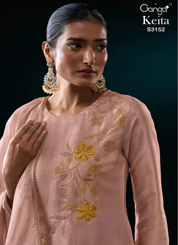 Keita 3152 By Ganga Wholesale Dress Material Suppliers In Mumbai