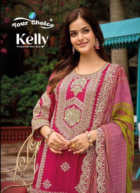 Kelly By Your Choice Pure Chinon Wedding Sharara Readymade Suits Wholesale Online
