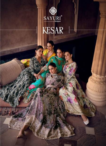 Kesar By Sayuri Georgette Embroidery Wedding Wear Gown With Dupatta Wholesale Shop In Surat
