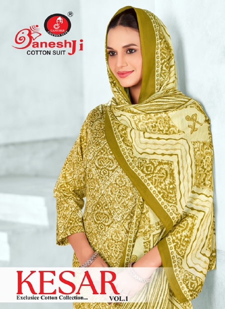 Kesar Vol 1 By Ganeshji Cotton Printed Dress Material Orders In India