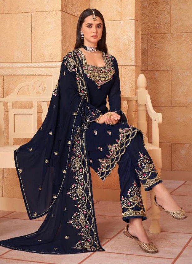 Kesari Hayat 1 Festive Wear Georgette Embroidery Diamond Work  Designer Salwar Kameez Collection
