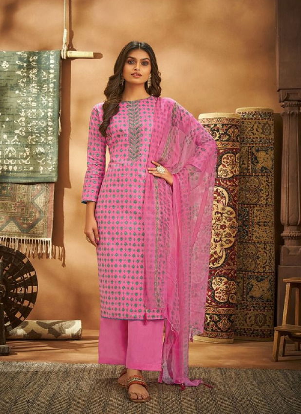 Kesari Palak 2 Cambric Cotton Casual Daily Wear Embroidery Dress Material Collection