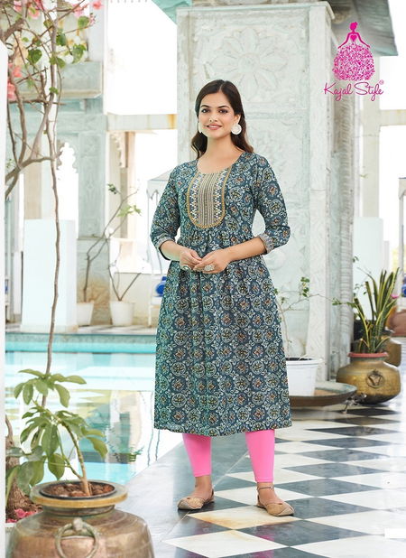 Kesariya Vol 1 By Kajal Style Nayra Cut Designer Kurtis Catalog Catalog