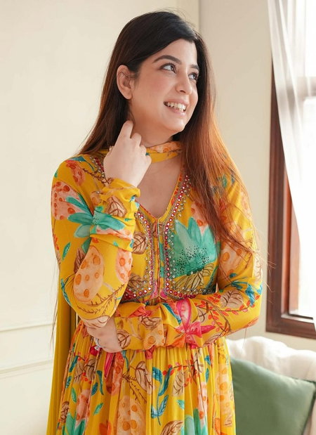 Keshav Designer Chinon Aliya Cut Ladies Kurti With Bottom Dupatta Wholesale market in Surat