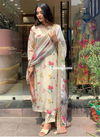 Keshav Embroidery Printed Organza Designer Kurti With Bottom Dupatta Wholesalers In Surat