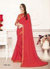 Keshvi Latest Festive Wear Georgette Plain Saree With Beautiful Border Designer Collection 