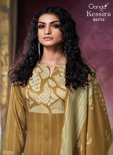 Kessira 3712 By Ganga Cotton Satin Wholesale Designer Salwar Suit In India

