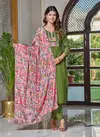 KF 107 Kalaai Embroidery Chanderi Kurti With Bottom Dupatta Wholesale Shop In Surat