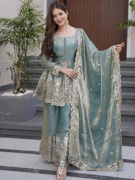 KF 2113 Kalaai Chartin Embroidery Plazzo Suits
