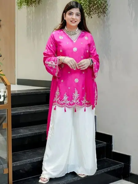 KF 2115 Kalaai Viscose Silk Embroidery Plazzo Suits
