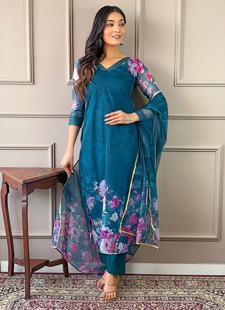 KF 221 Kalaai Printed Embroidery Kurti With Bottom Dupatta Wholesale Price In Surat