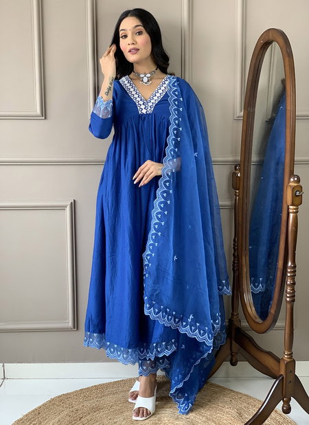 KF 480 Kalaai Viscose Chanderi Embroidery Kurti With Bottom Dupatta Wholesale Online
