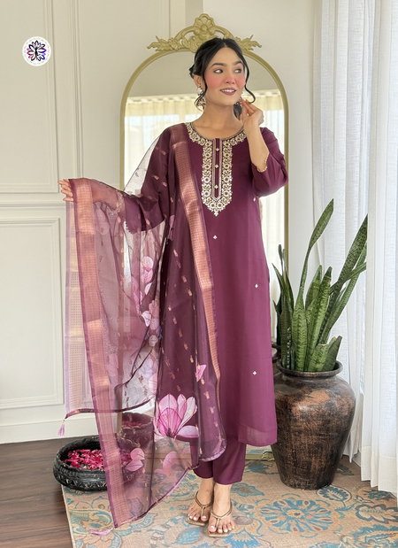 KF 5123 Kalaai Viscose Rayon Embroidery Kurti With Bottom Dupatta Orders In India
