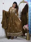 KF 6017 Kalaai Cotton Silk Embroidered Kurti With Bottom Dupatta Exporters In India