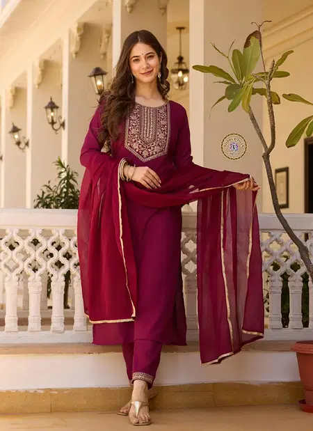 KF 629 Kalaai Reyon Embroidery Wholesale Kurti With Bottom Dupatta In India