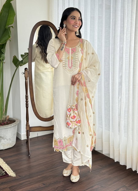 KF Kalaai 2040 Viscose Embroidery Kurti With Bottom Dupatta Suppliers In India