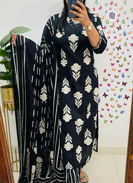 KF Kalaai Cotton Embroidery Kurti With Bottom Dupatta Wholesalers In Surat