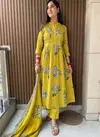 KF Lemon Kalaai Designer Kurti With Bottom Dupatta Wholesale In India