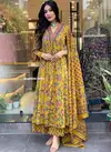 KF Mustard Kalaai Hand Block Printed Kurti With Bottom Dupatta Orders In India