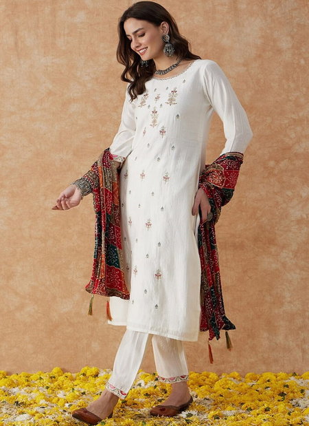 KF Rg Shabnam Designer Embroidery Kurti With Bottom Dupatta Wholesale Shop In Surat