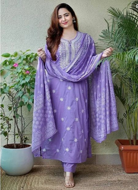 KF VI Eva Kalaai Cotton Embroidery Kurti With Bottom Dupatta Wholesale Price In Surat