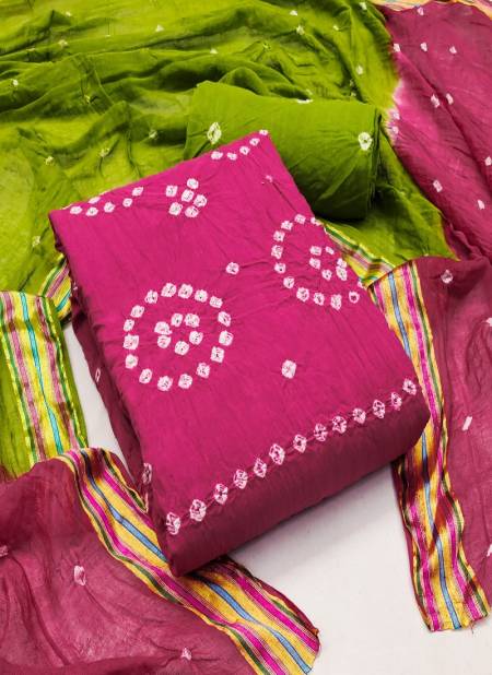 Cotton Self Color Hand Crafted Bandhani Dress Material (Unstitched) –  Ethenika.com