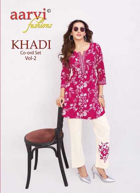 Khadi Co Ord Set Vol 2 By Aarvi Flex Cotton Flex Printed Co Ord Set Orders In India