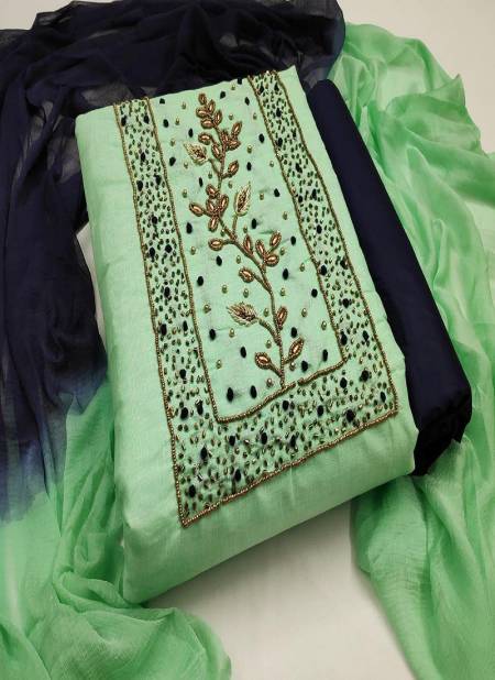 Khadi Handwork Suits 3 Latest Function Wear Designer Khadi Cotton Dress Material Collection 
 Catalog